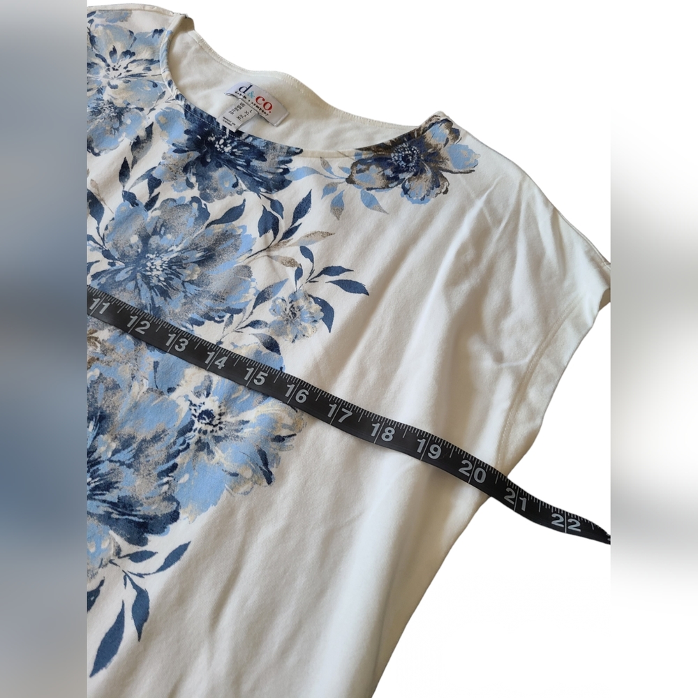 STUDIO BY DENIM & CO.| DOLMAN CAP SLEEVE| FLORAL BLOUSE - Picture 8 of 10